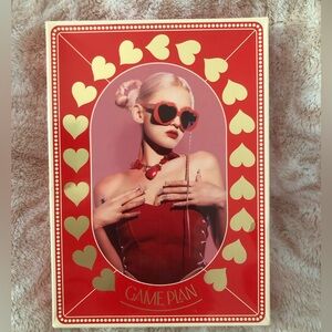 Red and Gold Heart-Patterned Game Plan Poster